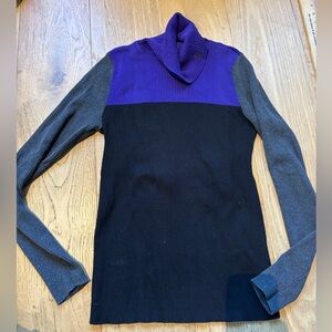 Lauren Ralph Lauren color block ribbed turtleneck Small
